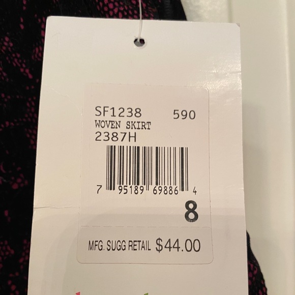 NWT K C Parker Velvet Print Skirt - Picture 2 of 4